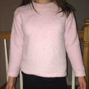 Pink fuzzy sweater